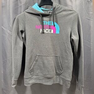The North Face Gray and Blue Hoodie